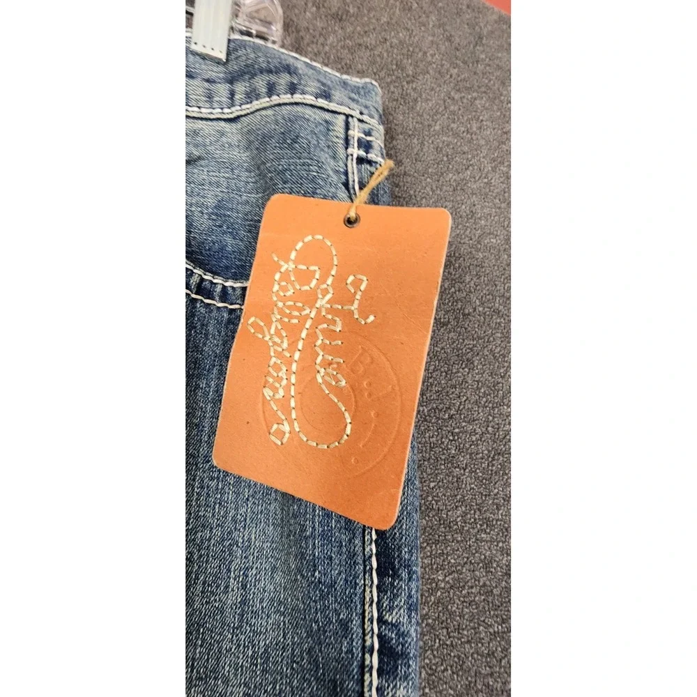 True Religion Bobby Super T Jeans Mens 38x34 Straight‎ Leg Light Wash USA